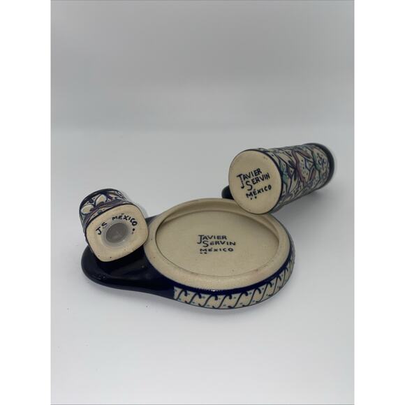 Javier Servin Hand Painted Talavera Handled Shot Glass With Serving Tray - Picture 4 of 7